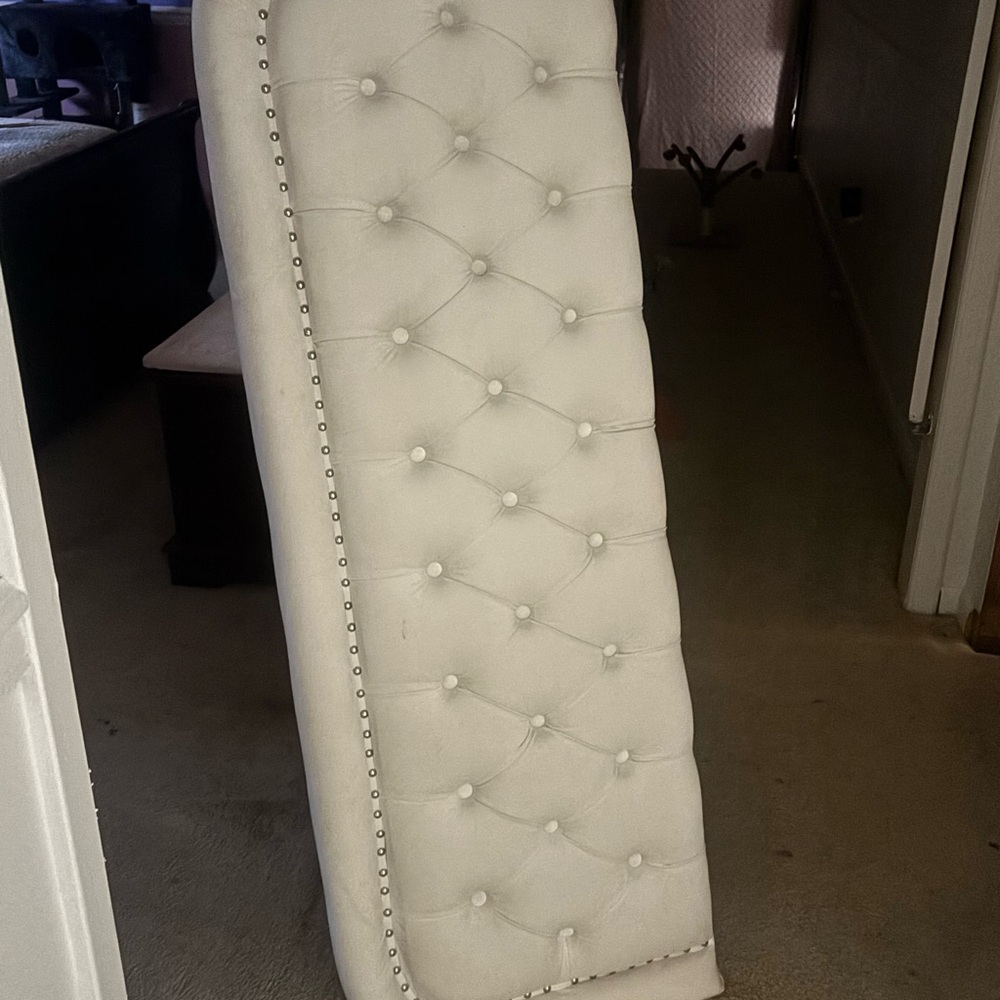 Elegant White Tufted Headboard